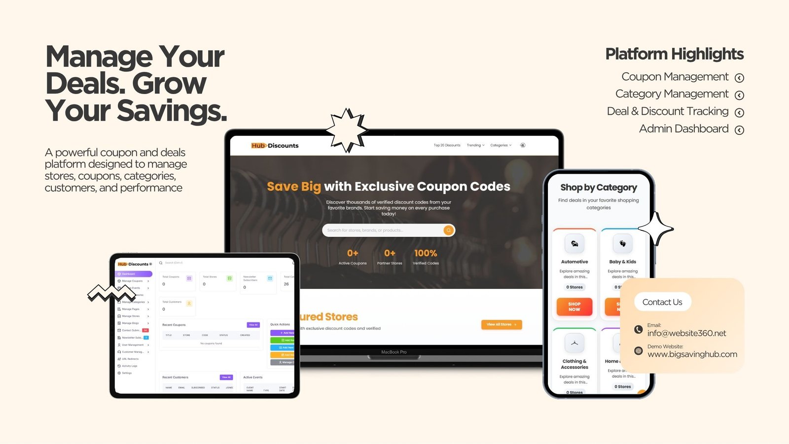 Coupon, Deals & Voucher Directory Web Application